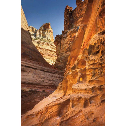 Crack Canyon II Black Modern Wood Framed Art Print by Majchrowicz, Alan