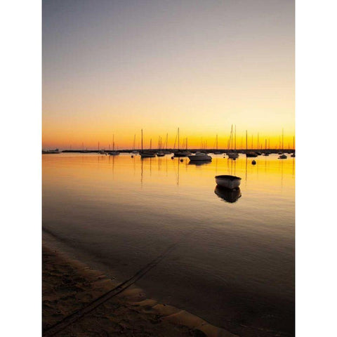 Marthas Vineyard Sunset I Black Modern Wood Framed Art Print with Double Matting by Aledanda