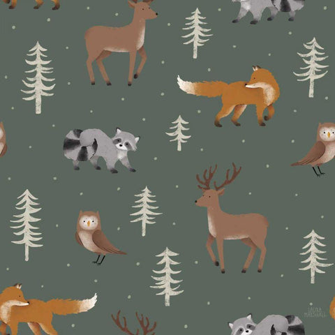 Gone Glamping Pattern VID Black Ornate Wood Framed Art Print with Double Matting by Marshall, Laura