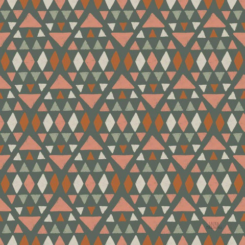 Gone Glamping Pattern VIIID Black Modern Wood Framed Art Print by Marshall, Laura