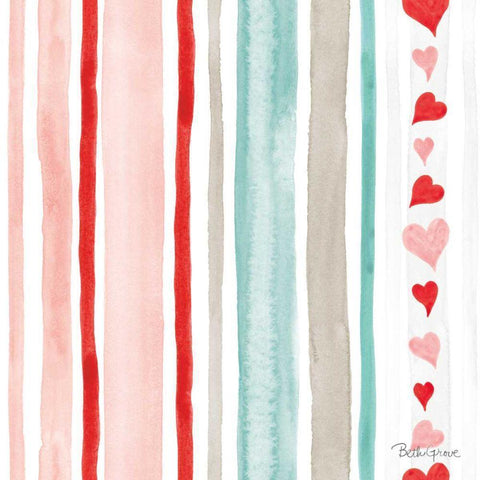 Paws of Love Pattern VI Black Modern Wood Framed Art Print by Grove, Beth