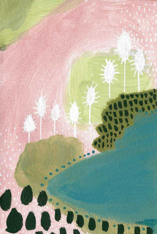 Abundance I White Modern Wood Framed Art Print with Double Matting by Mack, Lynn