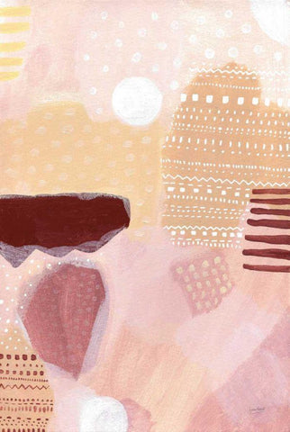 Terracotta Tribal White Modern Wood Framed Art Print with Double Matting by Mack, Lynn