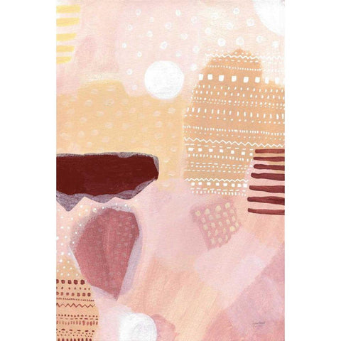 Terracotta Tribal Black Modern Wood Framed Art Print by Mack, Lynn