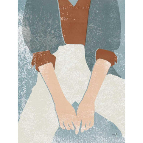 Casual II Black Modern Wood Framed Art Print with Double Matting by Hershey, Moira