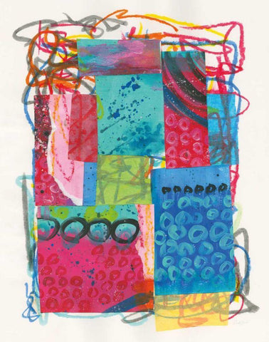 Experimental I Black Ornate Wood Framed Art Print with Double Matting by Prahl, Courtney