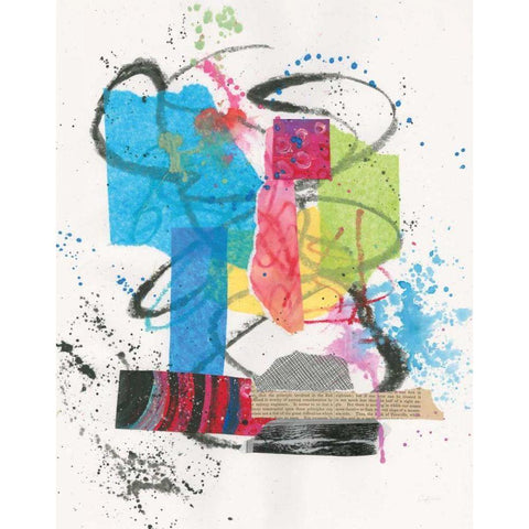 Experimental II Black Modern Wood Framed Art Print with Double Matting by Prahl, Courtney