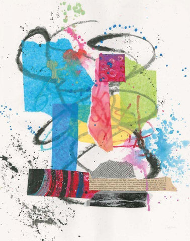 Experimental II White Modern Wood Framed Art Print with Double Matting by Prahl, Courtney