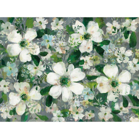 Anemones and Friends White Modern Wood Framed Art Print by Nai, Danhui