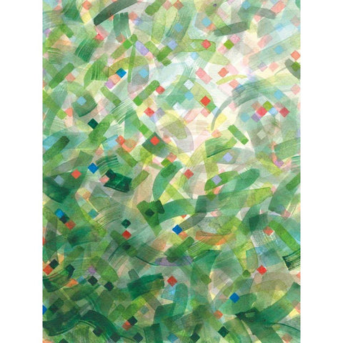 Jungle Abstract I White Modern Wood Framed Art Print by Nai, Danhui