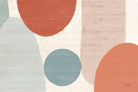 Spring Costa Del Sol I Muted Crop White Modern Wood Framed Art Print with Double Matting by Mullan, Michael