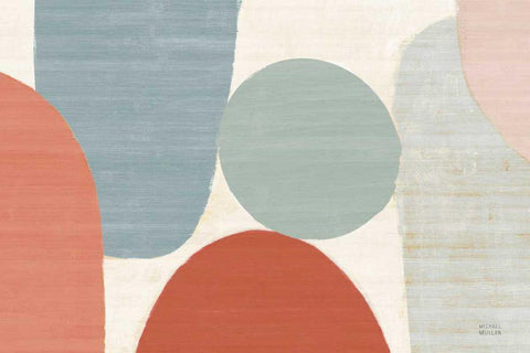 Spring Costa Del Sol II Muted Crop White Modern Wood Framed Art Print with Double Matting by Mullan, Michael