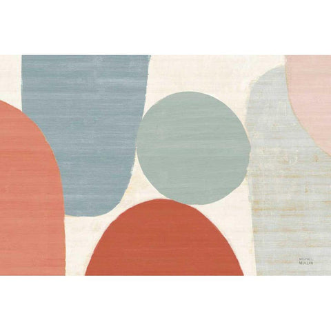 Spring Costa Del Sol II Muted Crop Black Modern Wood Framed Art Print by Mullan, Michael