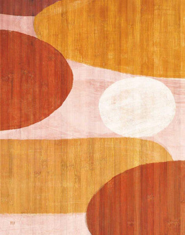 Costa Del Sol I Pink White Modern Wood Framed Art Print with Double Matting by Mullan, Michael