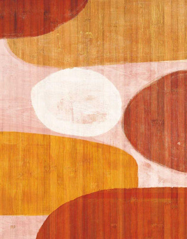 Costa Del Sol II Pink White Modern Wood Framed Art Print with Double Matting by Mullan, Michael