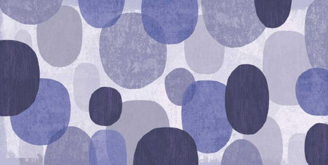 Purple Drips III White Modern Wood Framed Art Print with Double Matting by Mullan, Michael