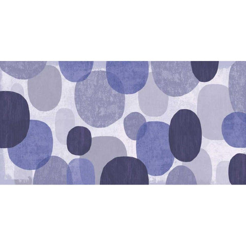 Purple Drips III Black Modern Wood Framed Art Print by Mullan, Michael