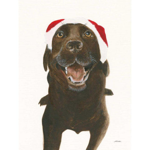 Santa Oscar Black Modern Wood Framed Art Print by Ducklow, Patsy