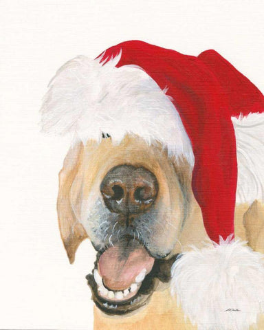Santa Ruff Black Ornate Wood Framed Art Print with Double Matting by Ducklow, Patsy