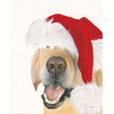 Santa Ruff Black Modern Wood Framed Art Print by Ducklow, Patsy