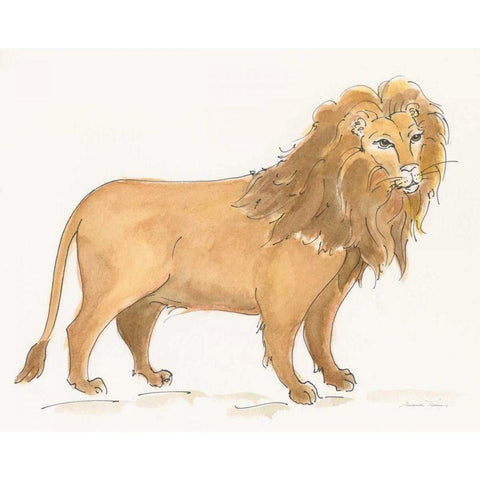 Big Cats II Gold Ornate Wood Framed Art Print with Double Matting by Thomas, Miranda