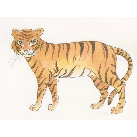 Big Cats III Black Modern Wood Framed Art Print by Thomas, Miranda