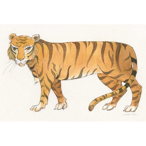 Big Cats IV Gold Ornate Wood Framed Art Print with Double Matting by Thomas, Miranda