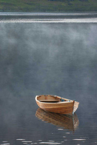 Rowboat in Ross White Modern Wood Framed Art Print with Double Matting by Majchrowicz, Alan