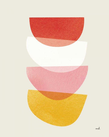 Balance II Warm White Modern Wood Framed Art Print with Double Matting by Hershey, Moira