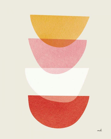 Balance III Warm White Modern Wood Framed Art Print with Double Matting by Hershey, Moira