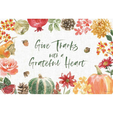 Harvest Bouquet I Gold Ornate Wood Framed Art Print with Double Matting by Grove, Beth