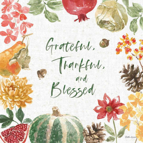 Harvest Bouquet II Gold Ornate Wood Framed Art Print with Double Matting by Grove, Beth