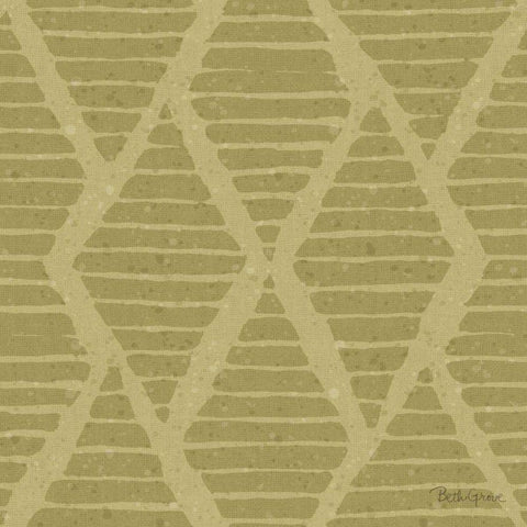 Harvest Bouquet Pattern IIB Black Modern Wood Framed Art Print with Double Matting by Grove, Beth