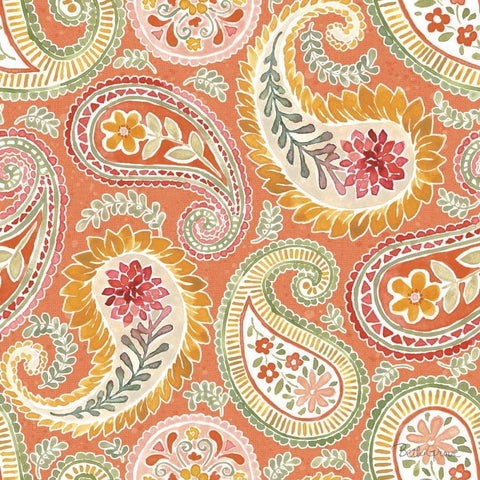 Harvest Bouquet Pattern IIIC White Modern Wood Framed Art Print by Grove, Beth