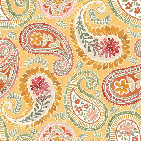 Harvest Bouquet Pattern IIIE White Modern Wood Framed Art Print by Grove, Beth