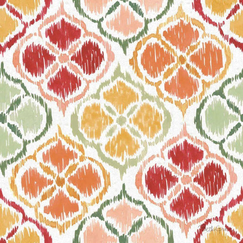Harvest Bouquet Pattern VA White Modern Wood Framed Art Print with Double Matting by Grove, Beth