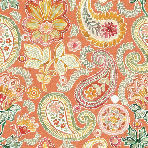 Harvest Bouquet Pattern VIIC Gold Ornate Wood Framed Art Print with Double Matting by Grove, Beth