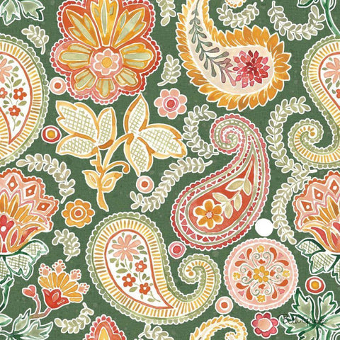 Harvest Bouquet Pattern VIIF Gold Ornate Wood Framed Art Print with Double Matting by Grove, Beth