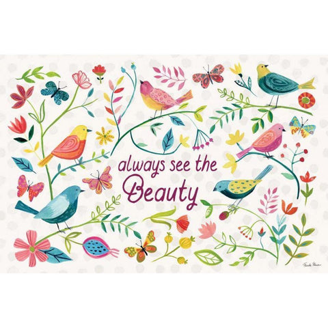 Budding Beauty I Gold Ornate Wood Framed Art Print with Double Matting by Zaman, Farida