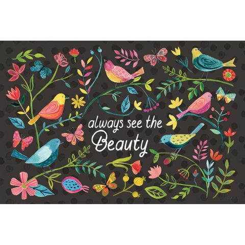 Budding Beauty I Dark Gold Ornate Wood Framed Art Print with Double Matting by Zaman, Farida