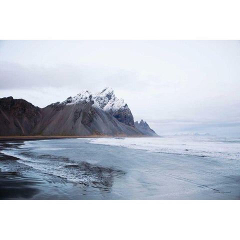 Vestrahorn Black Modern Wood Framed Art Print by Marshall, Laura