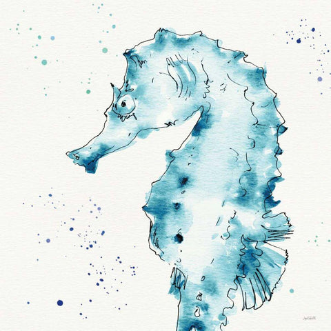 Deep Sea XI Teal White Modern Wood Framed Art Print by Tavoletti, Anne