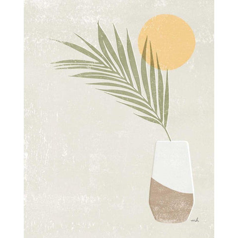 Sun Palm II White Modern Wood Framed Art Print by Hershey, Moira