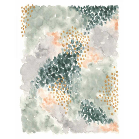 Spring Blooms II v2 Gold Ornate Wood Framed Art Print with Double Matting by Marshall, Laura