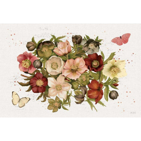Vintage Petals IV White Modern Wood Framed Art Print by Pertiet, Katie