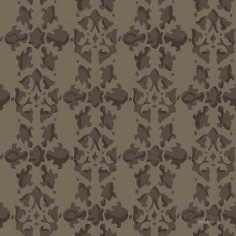 Vintage Petals Pattern VF Black Modern Wood Framed Art Print by Pertiet, Katie