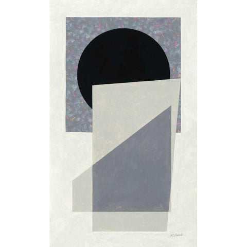 Full Moon I Black Modern Wood Framed Art Print by Schick, Mike