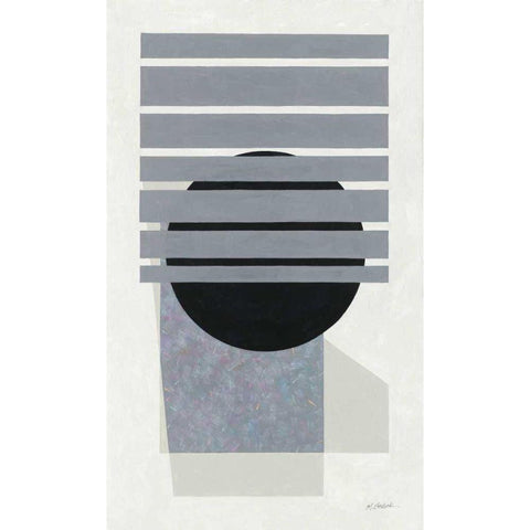 Full Moon II Black Modern Wood Framed Art Print with Double Matting by Schick, Mike