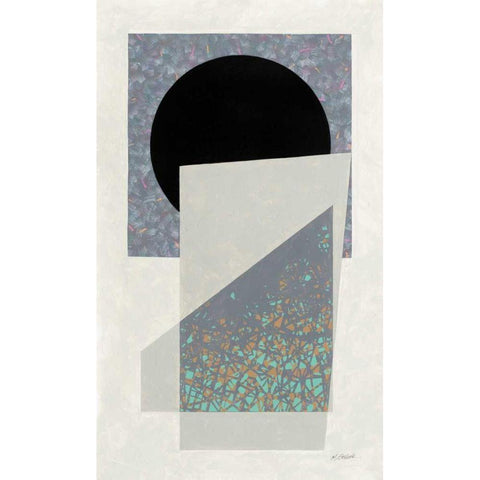 Full Moon I v2 Black Modern Wood Framed Art Print by Schick, Mike