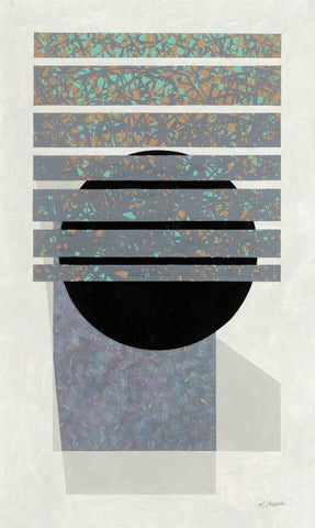 Full Moon II v2 Black Ornate Wood Framed Art Print with Double Matting by Schick, Mike